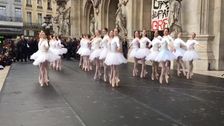 Paris Opera’s Ballerinas Dance In Protest Against Pension Reform In France